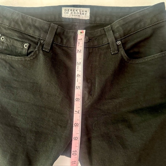 Derek Lam 10 Crosby GIA black jeans womens size 28 mid rise crop flare - Picture 3 of 7